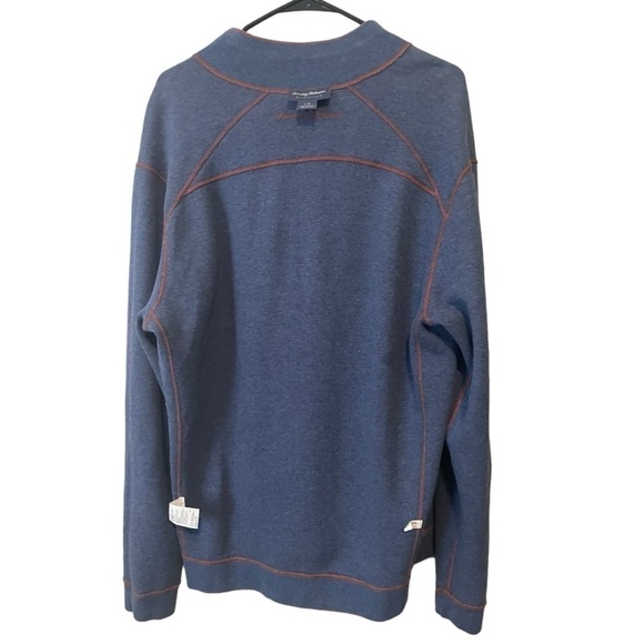 Tommy Bahama Flipside Fully Reversible 1/4 Zip Pullover Blue and Maroon Red NWOT - Picture 3 of 6